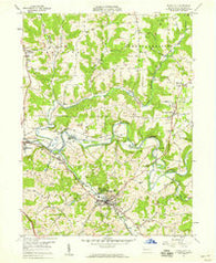 Evans City Pennsylvania Historical topographic map, 1:24000 scale, 7.5 X 7.5 Minute, Year 1958