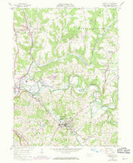 Evans City Pennsylvania Historical topographic map, 1:24000 scale, 7.5 X 7.5 Minute, Year 1958