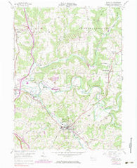 Evans City Pennsylvania Historical topographic map, 1:24000 scale, 7.5 X 7.5 Minute, Year 1958