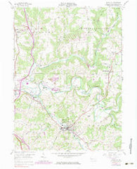 Evans City Pennsylvania Historical topographic map, 1:24000 scale, 7.5 X 7.5 Minute, Year 1958