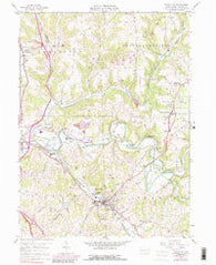 Evans City Pennsylvania Historical topographic map, 1:24000 scale, 7.5 X 7.5 Minute, Year 1958
