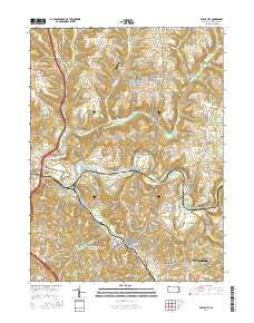Evans City Pennsylvania Current topographic map, 1:24000 scale, 7.5 X 7.5 Minute, Year 2016