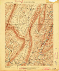 Everett Pennsylvania Historical topographic map, 1:62500 scale, 15 X 15 Minute, Year 1902