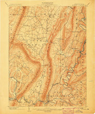 Everett Pennsylvania Historical topographic map, 1:62500 scale, 15 X 15 Minute, Year 1902