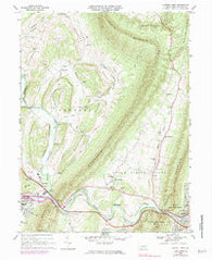 Everett West Pennsylvania Historical topographic map, 1:24000 scale, 7.5 X 7.5 Minute, Year 1968