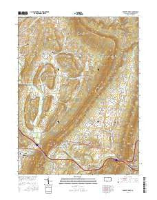 Everett West Pennsylvania Current topographic map, 1:24000 scale, 7.5 X 7.5 Minute, Year 2016