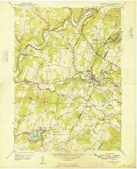Factoryville Pennsylvania Historical topographic map, 1:24000 scale, 7.5 X 7.5 Minute, Year 1948