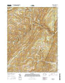 Fairhope Pennsylvania Current topographic map, 1:24000 scale, 7.5 X 7.5 Minute, Year 2016