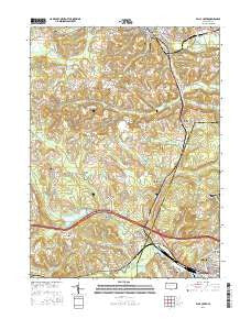 Falls Creek Pennsylvania Current topographic map, 1:24000 scale, 7.5 X 7.5 Minute, Year 2016
