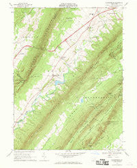 Fannettsburg Pennsylvania Historical topographic map, 1:24000 scale, 7.5 X 7.5 Minute, Year 1966