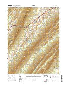 Fannettsburg Pennsylvania Current topographic map, 1:24000 scale, 7.5 X 7.5 Minute, Year 2016