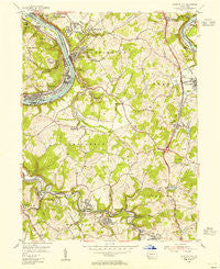 Fayette City Pennsylvania Historical topographic map, 1:24000 scale, 7.5 X 7.5 Minute, Year 1954