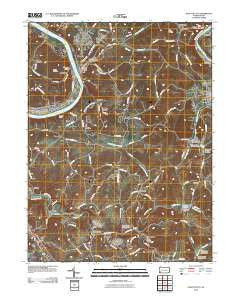 Fayette City Pennsylvania Historical topographic map, 1:24000 scale, 7.5 X 7.5 Minute, Year 2010