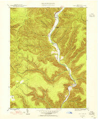 First Fork Pennsylvania Historical topographic map, 1:24000 scale, 7.5 X 7.5 Minute, Year 1945