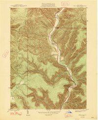 First Fork Pennsylvania Historical topographic map, 1:24000 scale, 7.5 X 7.5 Minute, Year 1947