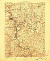 Foxburg Pennsylvania Historical topographic map, 1:62500 scale, 15 X 15 Minute, Year 1908