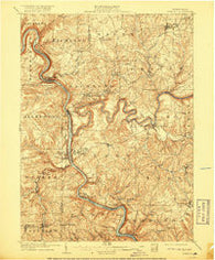 Foxburg Pennsylvania Historical topographic map, 1:62500 scale, 15 X 15 Minute, Year 1908
