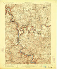 Foxburg Pennsylvania Historical topographic map, 1:62500 scale, 15 X 15 Minute, Year 1908