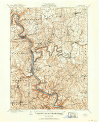 Foxburg Pennsylvania Historical topographic map, 1:62500 scale, 15 X 15 Minute, Year 1907