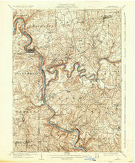 Foxburg Pennsylvania Historical topographic map, 1:62500 scale, 15 X 15 Minute, Year 1908