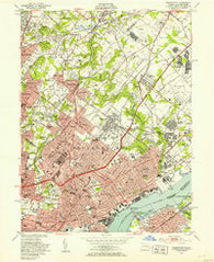 Frankford Pennsylvania Historical topographic map, 1:24000 scale, 7.5 X 7.5 Minute, Year 1950