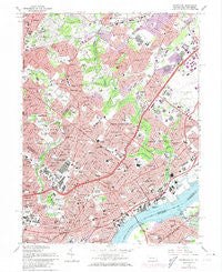 Frankford Pennsylvania Historical topographic map, 1:24000 scale, 7.5 X 7.5 Minute, Year 1967