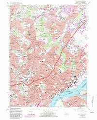 Frankford Pennsylvania Historical topographic map, 1:24000 scale, 7.5 X 7.5 Minute, Year 1967