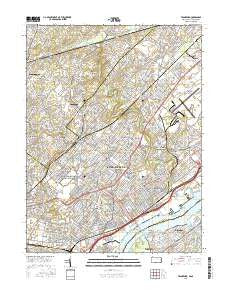 Frankford Pennsylvania Current topographic map, 1:24000 scale, 7.5 X 7.5 Minute, Year 2016