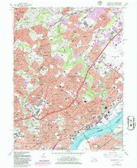 Frankford Pennsylvania Historical topographic map, 1:24000 scale, 7.5 X 7.5 Minute, Year 1967