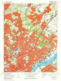 Frankford Pennsylvania Historical topographic map, 1:24000 scale, 7.5 X 7.5 Minute, Year 1967