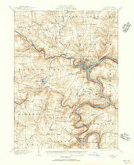 Franklin Pennsylvania Historical topographic map, 1:62500 scale, 15 X 15 Minute, Year 1909