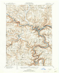 Franklin Pennsylvania Historical topographic map, 1:62500 scale, 15 X 15 Minute, Year 1909