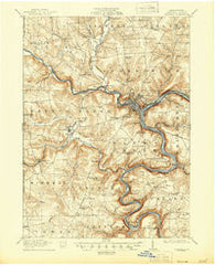 Franklin Pennsylvania Historical topographic map, 1:62500 scale, 15 X 15 Minute, Year 1911