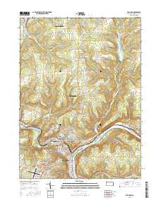 Franklin Pennsylvania Current topographic map, 1:24000 scale, 7.5 X 7.5 Minute, Year 2016