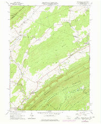 Franklinville Pennsylvania Historical topographic map, 1:24000 scale, 7.5 X 7.5 Minute, Year 1963