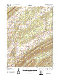 Franklinville Pennsylvania Historical topographic map, 1:24000 scale, 7.5 X 7.5 Minute, Year 2013