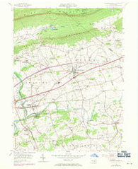 Fredericksburg Pennsylvania Historical topographic map, 1:24000 scale, 7.5 X 7.5 Minute, Year 1955