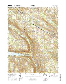Fredonia Pennsylvania Current topographic map, 1:24000 scale, 7.5 X 7.5 Minute, Year 2016
