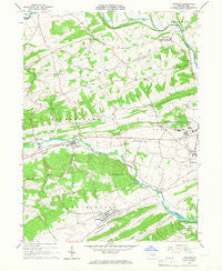 Freeburg Pennsylvania Historical topographic map, 1:24000 scale, 7.5 X 7.5 Minute, Year 1965
