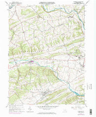 Freeburg Pennsylvania Historical topographic map, 1:24000 scale, 7.5 X 7.5 Minute, Year 1965