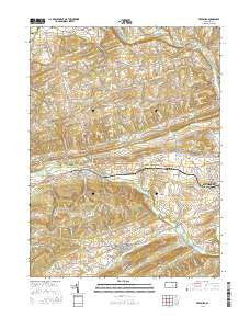 Freeburg Pennsylvania Current topographic map, 1:24000 scale, 7.5 X 7.5 Minute, Year 2016