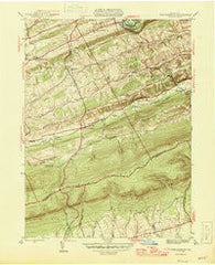 Friedensburg Pennsylvania Historical topographic map, 1:31680 scale, 7.5 X 7.5 Minute, Year 1946