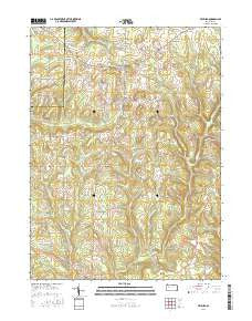 Fryburg Pennsylvania Current topographic map, 1:24000 scale, 7.5 X 7.5 Minute, Year 2016