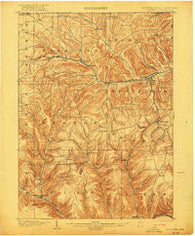 Gaines Pennsylvania Historical topographic map, 1:62500 scale, 15 X 15 Minute, Year 1900