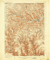 Gaines Pennsylvania Historical topographic map, 1:62500 scale, 15 X 15 Minute, Year 1900