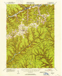 Galeton Pennsylvania Historical topographic map, 1:62500 scale, 15 X 15 Minute, Year 1947