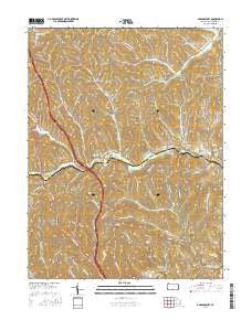 Garards Fort Pennsylvania Current topographic map, 1:24000 scale, 7.5 X 7.5 Minute, Year 2016