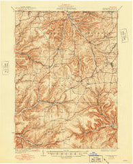 Genesee Pennsylvania Historical topographic map, 1:62500 scale, 15 X 15 Minute, Year 1937