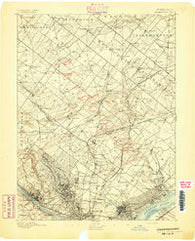 Germantown Pennsylvania Historical topographic map, 1:62500 scale, 15 X 15 Minute, Year 1893