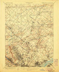 Germantown Pennsylvania Historical topographic map, 1:62500 scale, 15 X 15 Minute, Year 1899